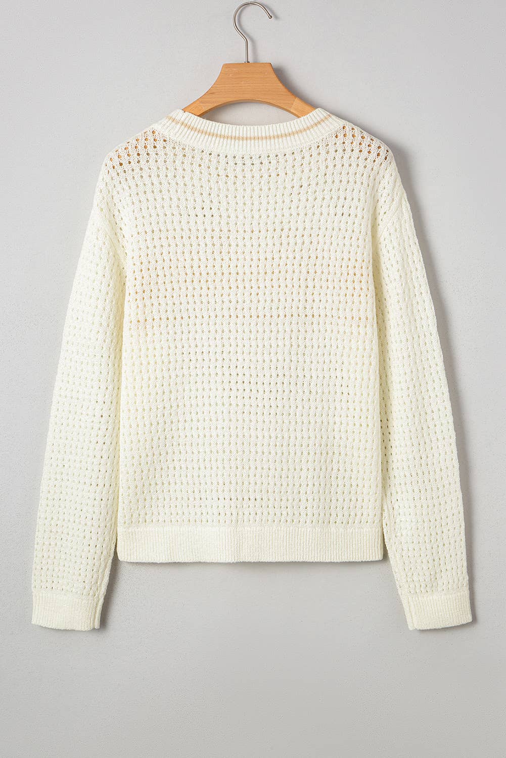 BEACH Hollow Out Knitted Lightweight Dolman Sweater (S-XL)