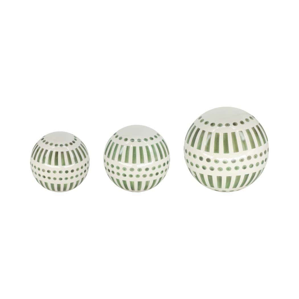 Green Ceramic Modern Line Design, 4/5/6 in.