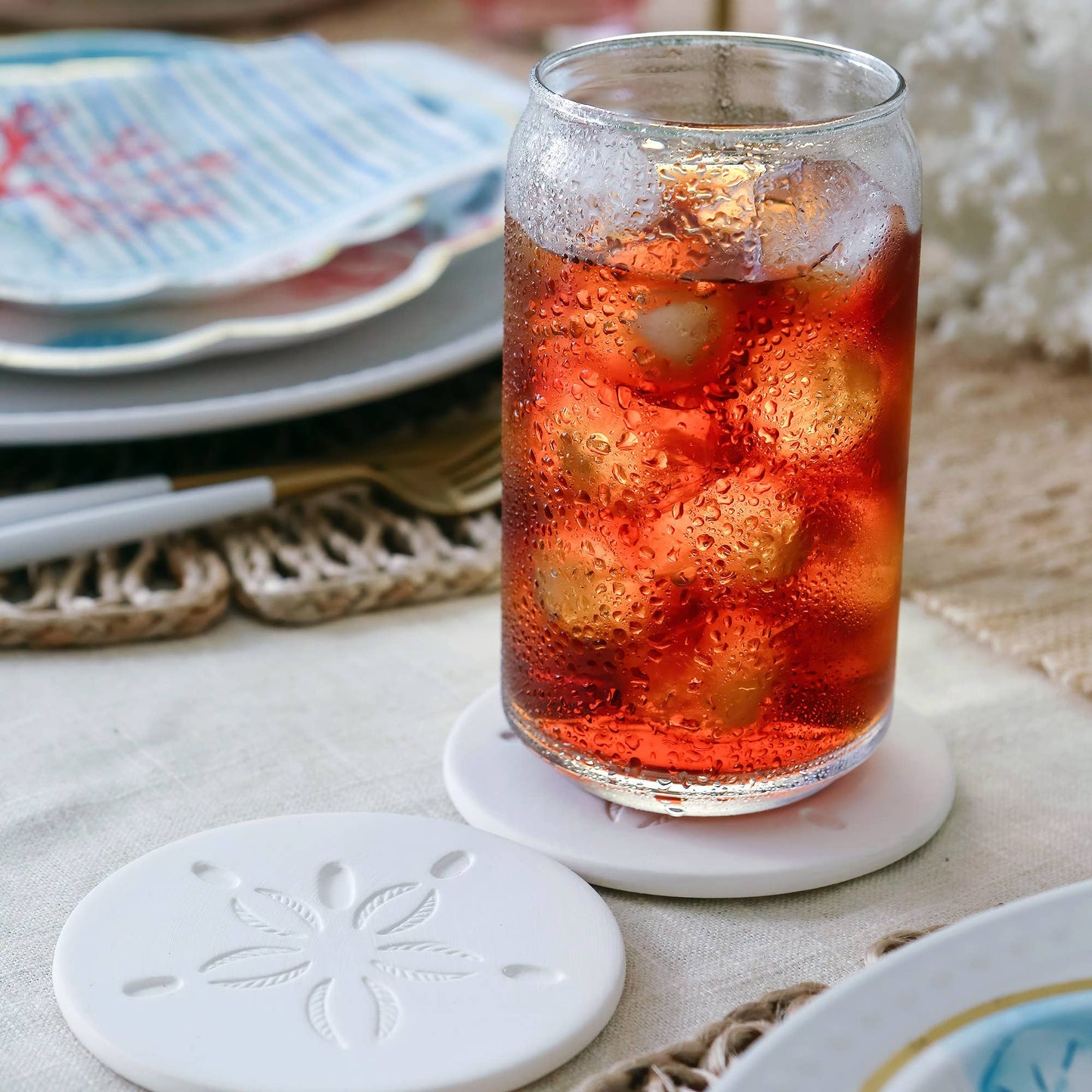By the Shore Sand Dollar Drink Coaster Set of 4