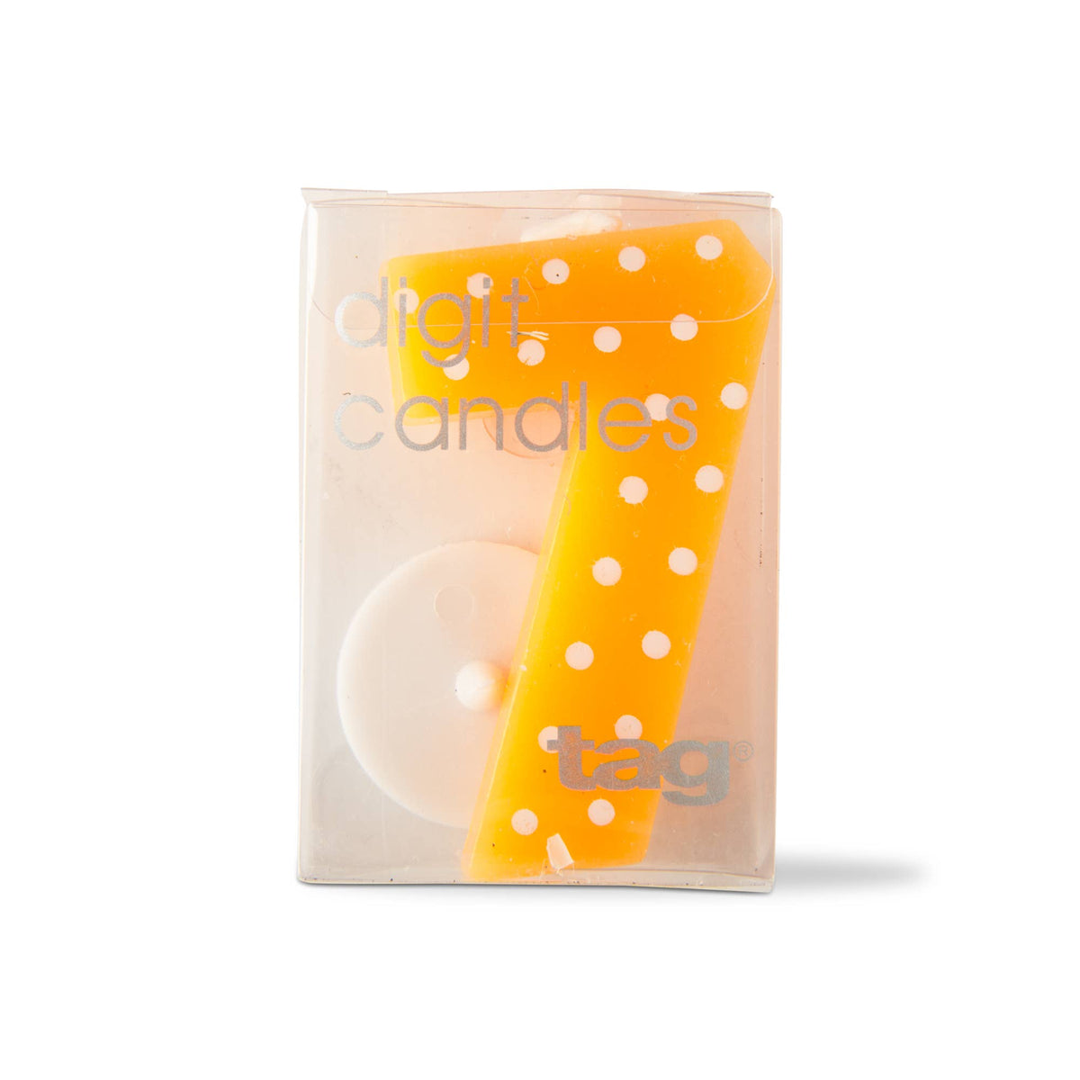 Orange Multi Seven Digit Party Candle Dots