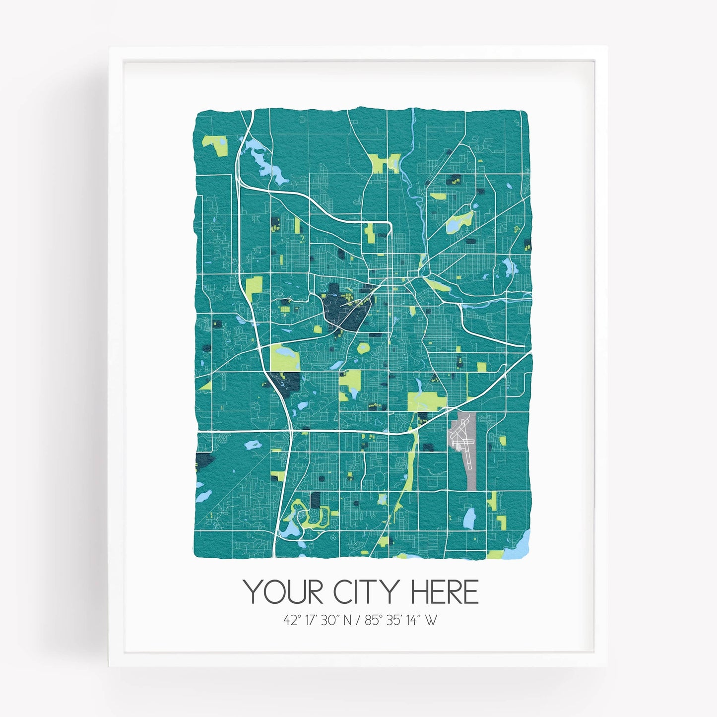 Wendell City Map Print -