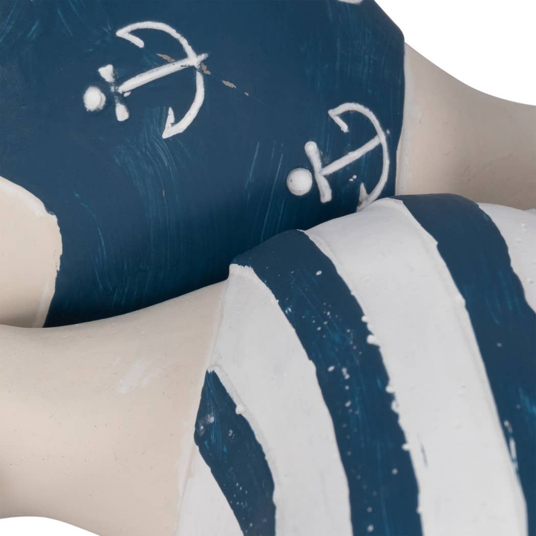 Figurines- Blue Ceramic Bathing Beauties, 7 in.