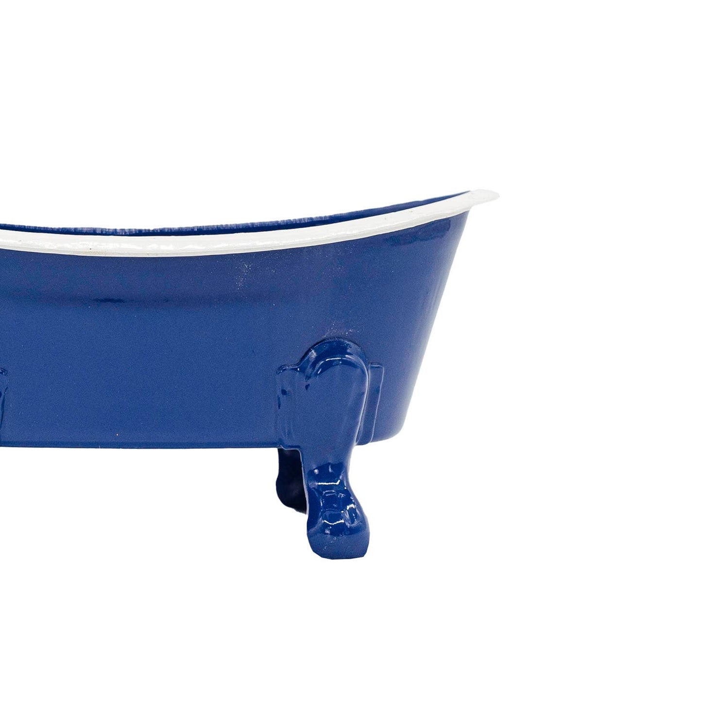 Blue Enamel Bathtub Metal Soap Dish