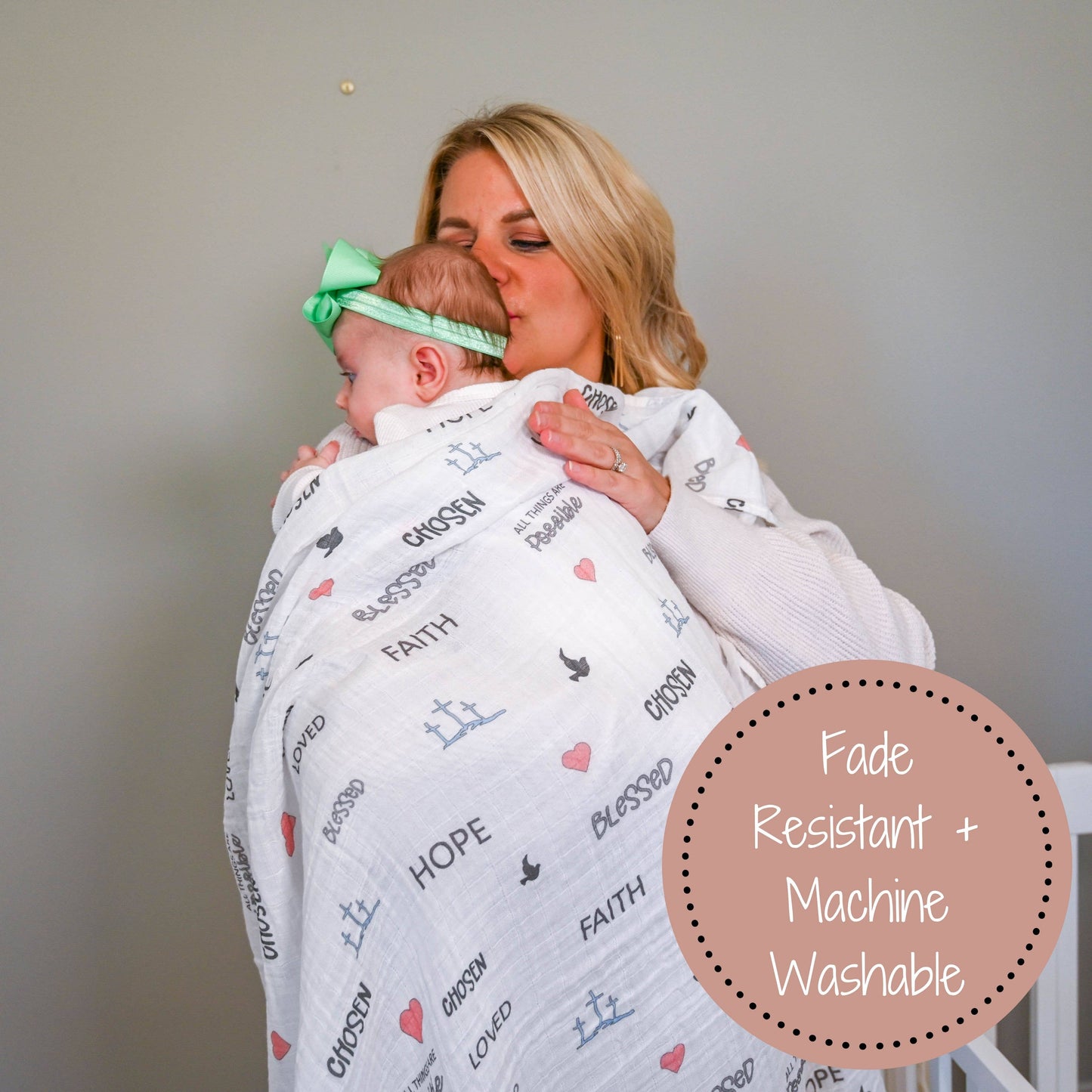 All Things Possible Baby Muslin Swaddle Blanket