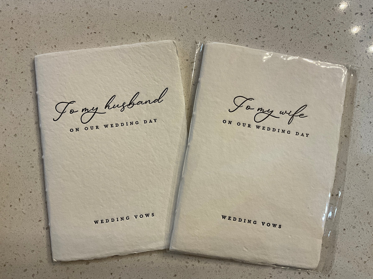 Set of Husband & Wife Vow Booklets