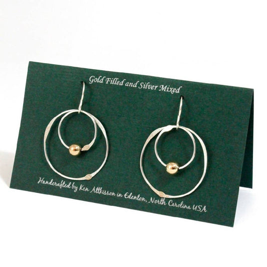 Sterling Silver Lg. Multiple Circle 14K Gold Filled Bead