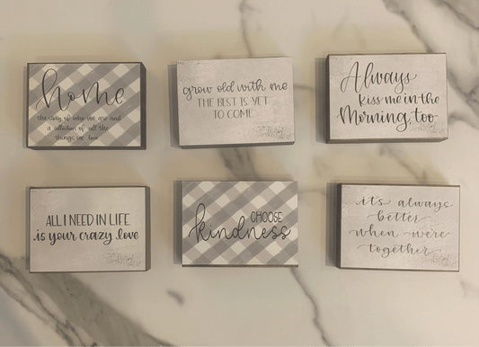 Small Black & White Signs