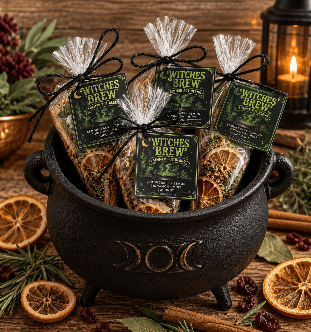 Witches Brew Simmer Pot Blend, Halloween Home Fragrance, Witchy Fall Décor, Botanical Stovetop Potpourri, Halloween Gift