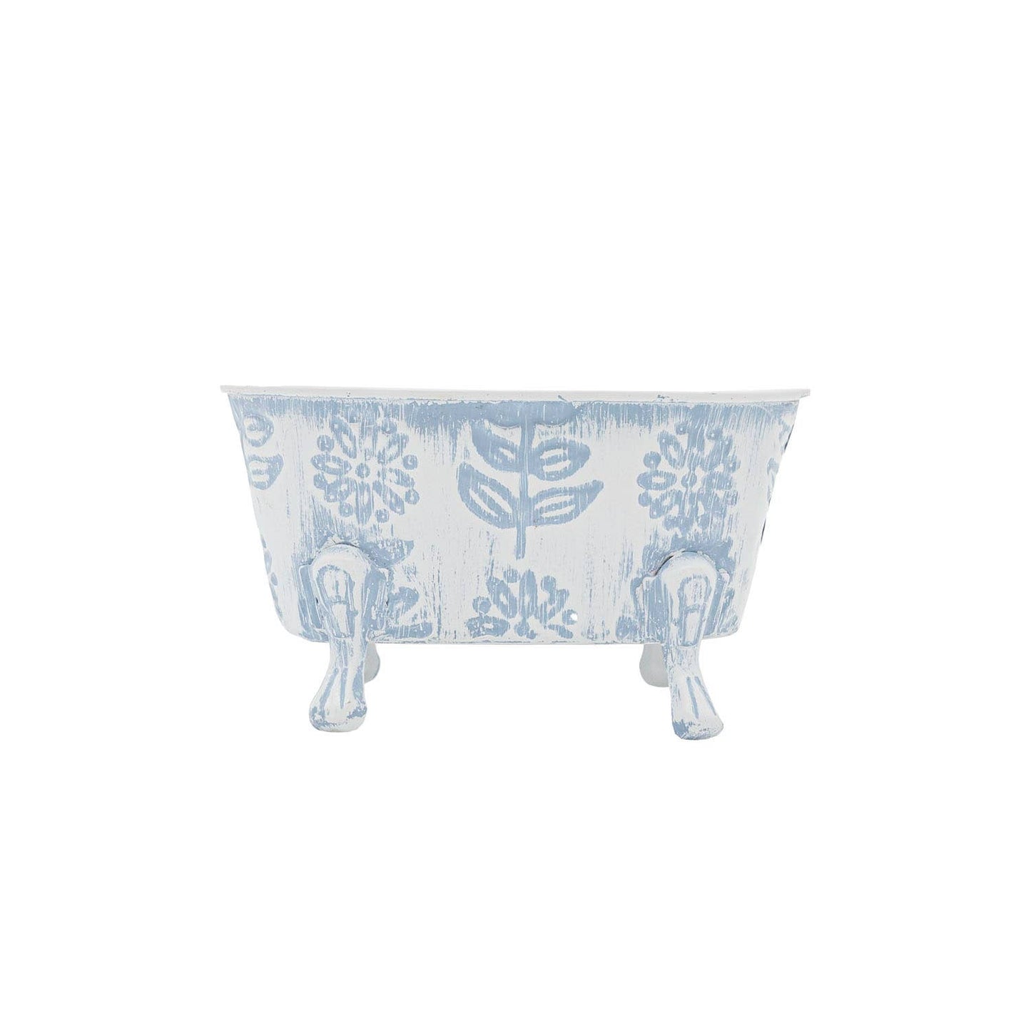 Claire Floral Bathtub Soap Dish Blue