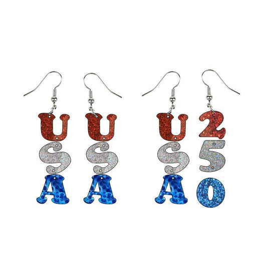 USA 250th Anniversary Acrylic Earrings