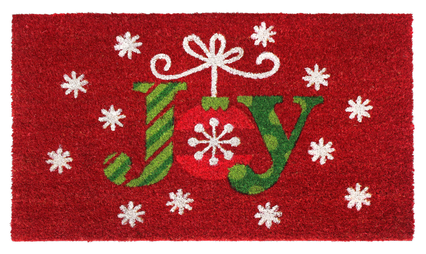 Joy Flakes Doormat, 18" x 30"