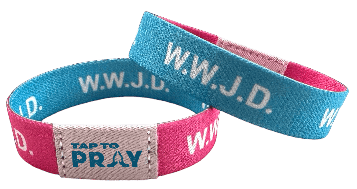 Tap To Pray Wristbands - Tap W/Phone For Daily Verse/Prayer