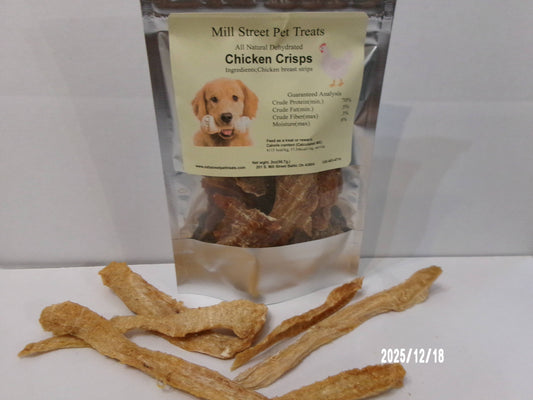 Chicken Crisps/Dehydrated Breast Strips/2oz.