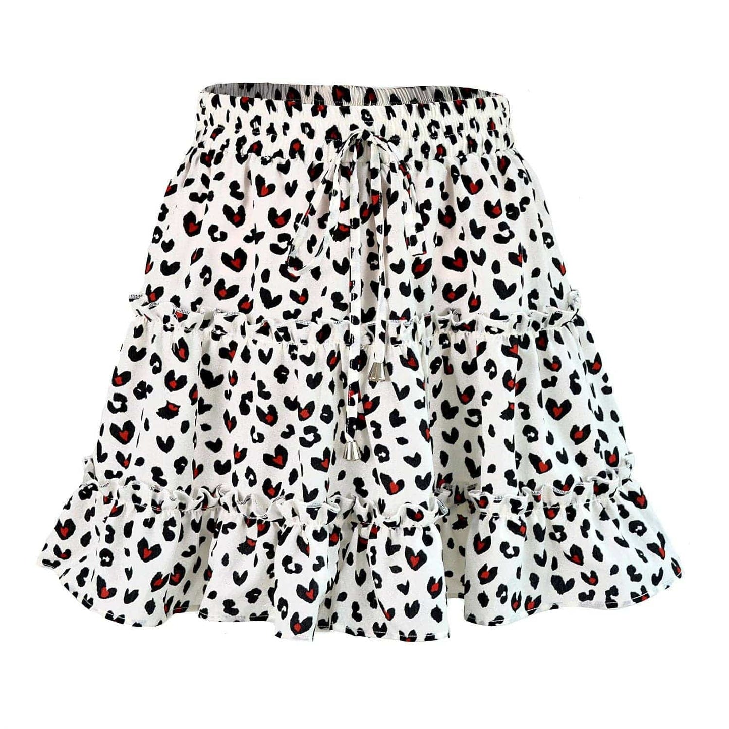 High Waist Ruffles Floral Skirt