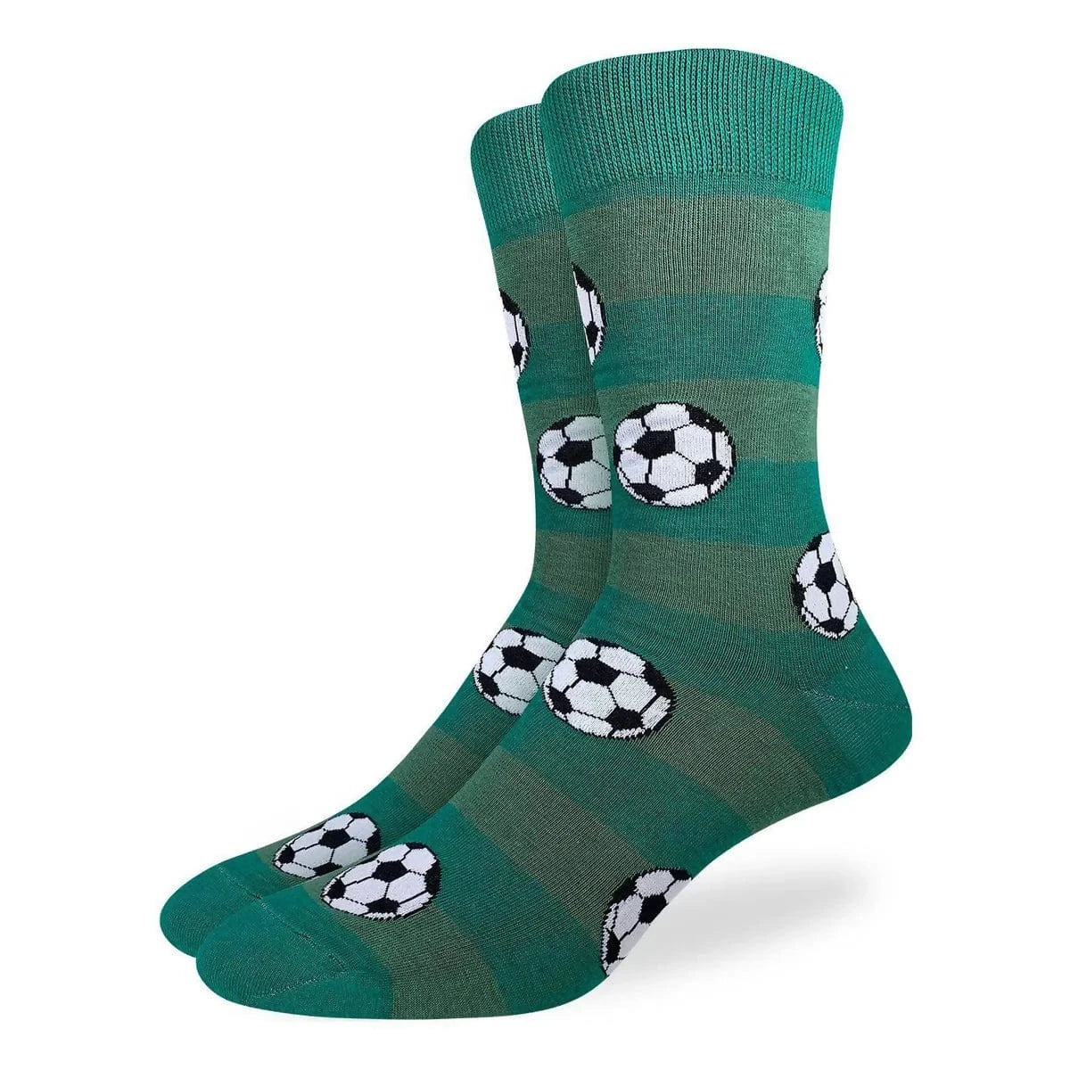 Mens Soccer Socks - Stripes and Soccer Balls