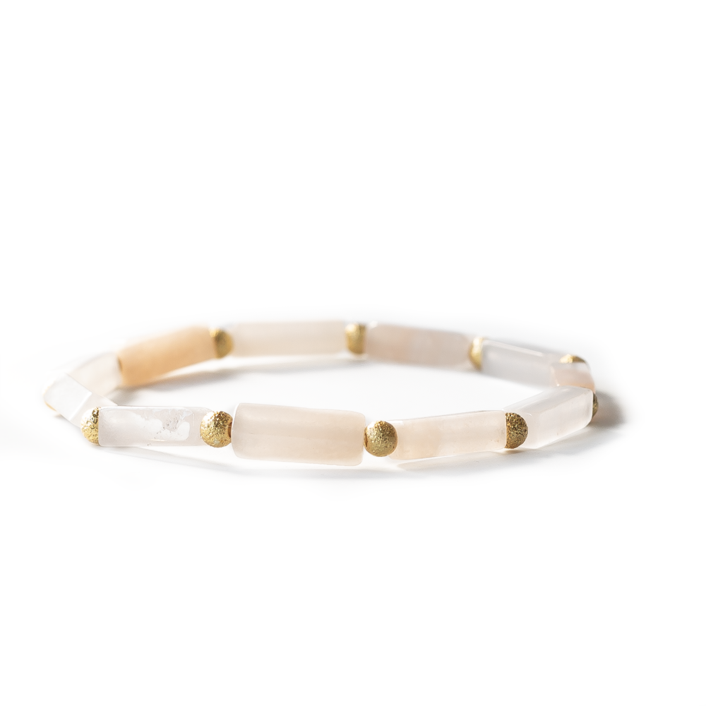 Gemstone Bracelet-Cube-Pink Aventurine