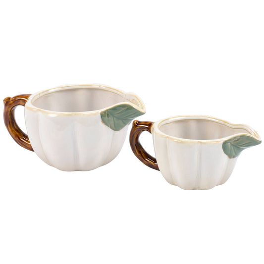 Smaller White Pumpkin Creamer