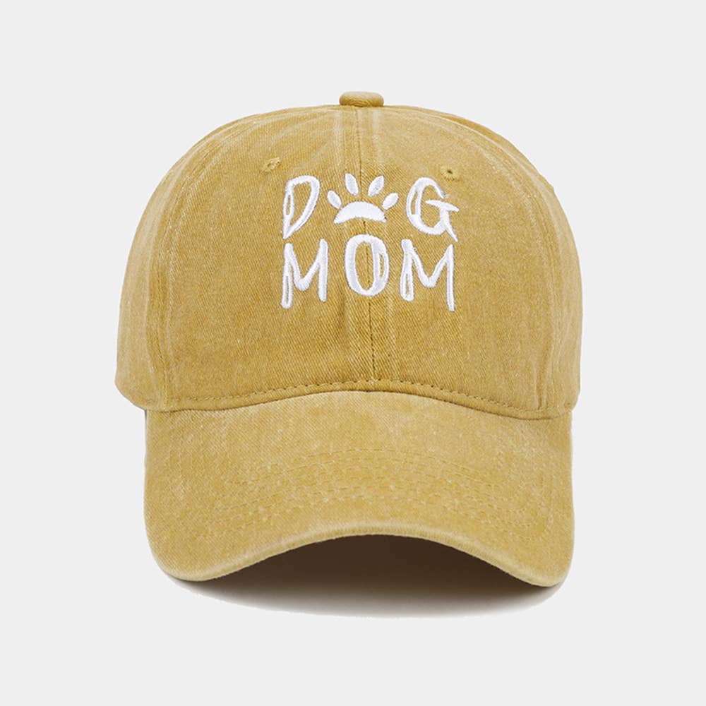 Cotton Worn-out Washed Letter Embroidered Baseball Cap