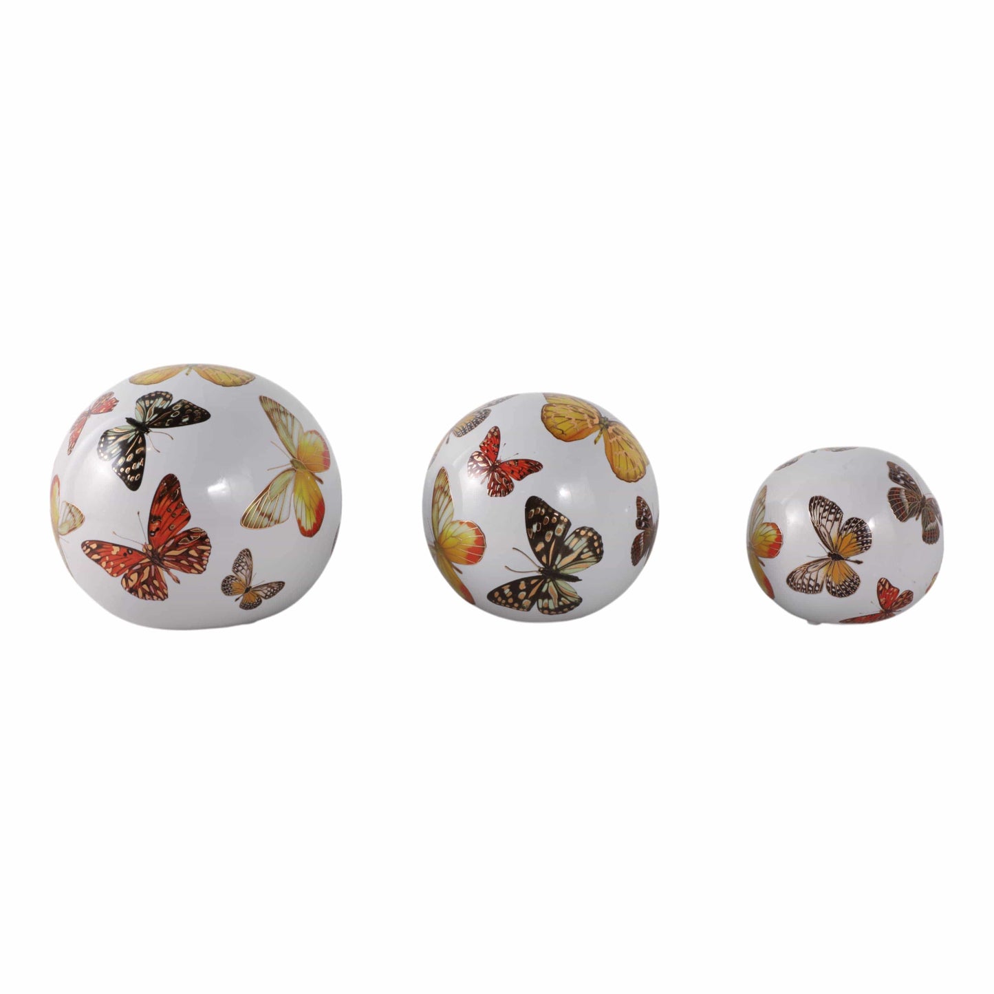 Ceramic Butterfly Print Orbs
