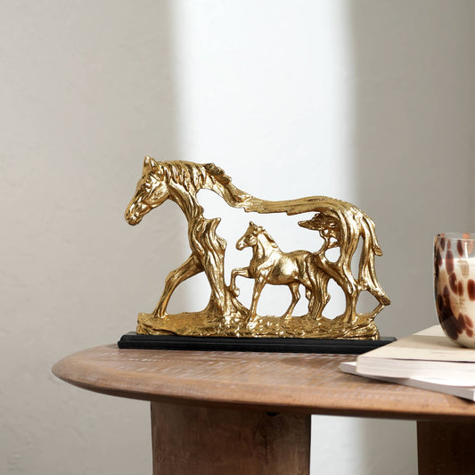 Decorative Horse Sculpture-Animal Figurine-11x1.25x7.75"