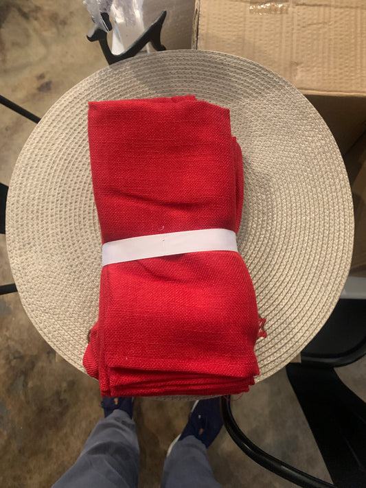 Red Napkins - (8)