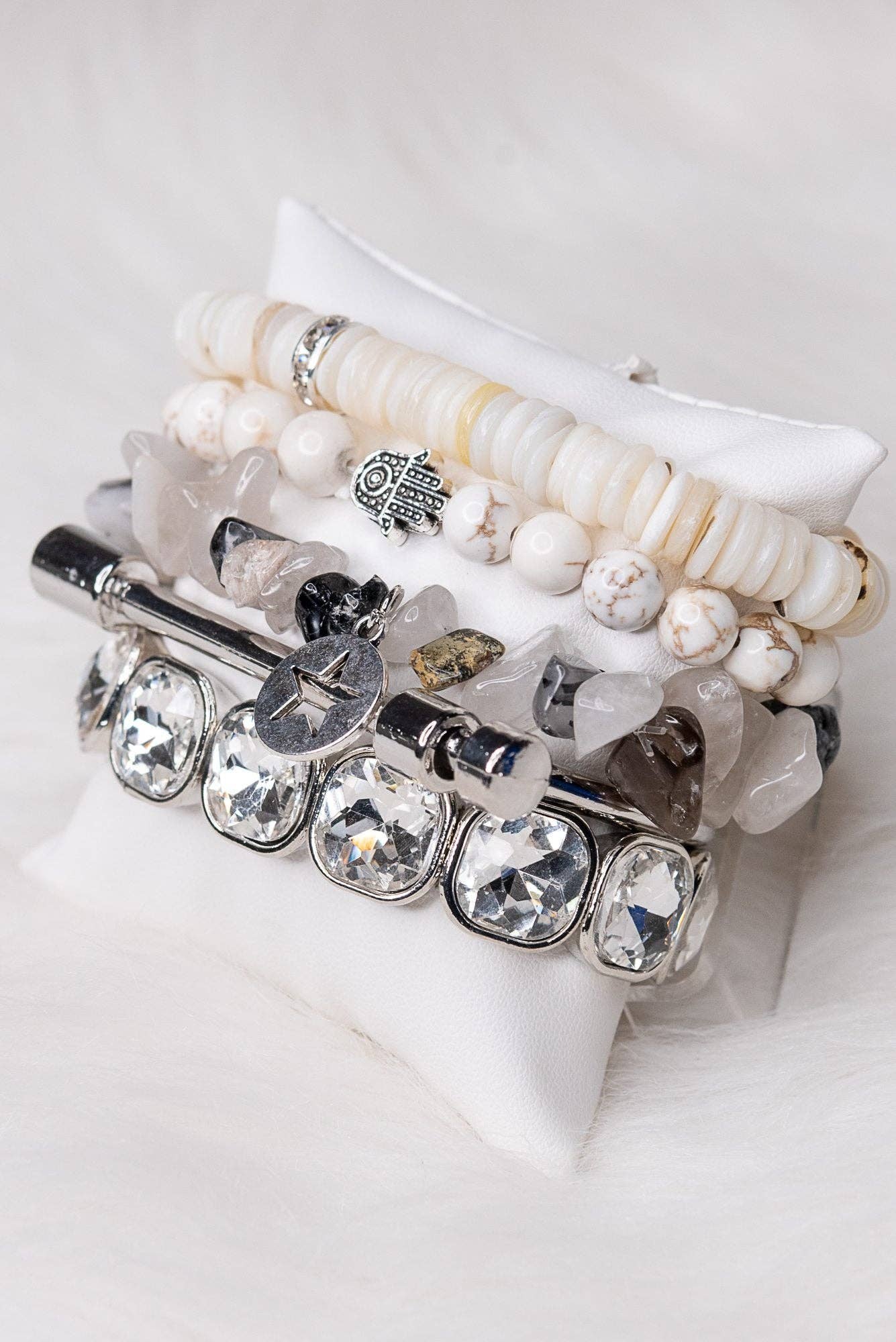 Vera Bracelet Set White