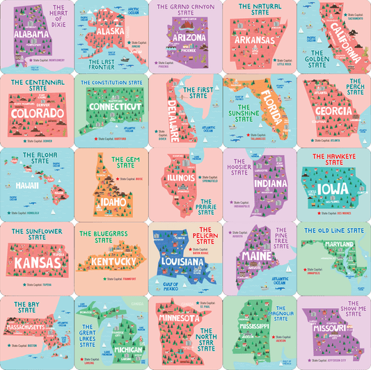 USA Memory Match Game (Set of 100 cards)