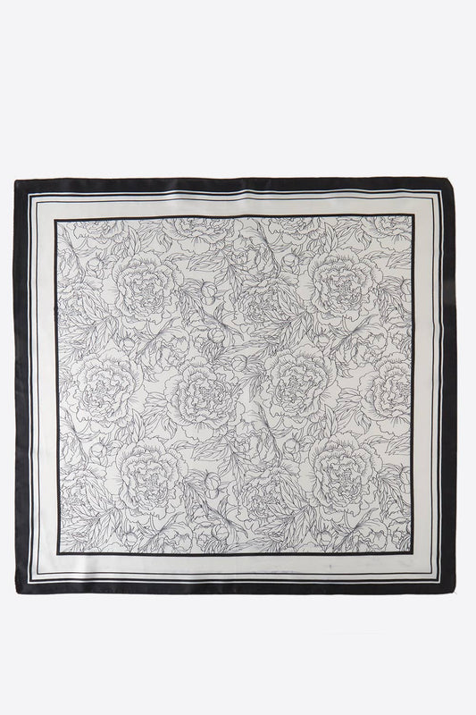 Multi Floral Rose Bandana Scarf