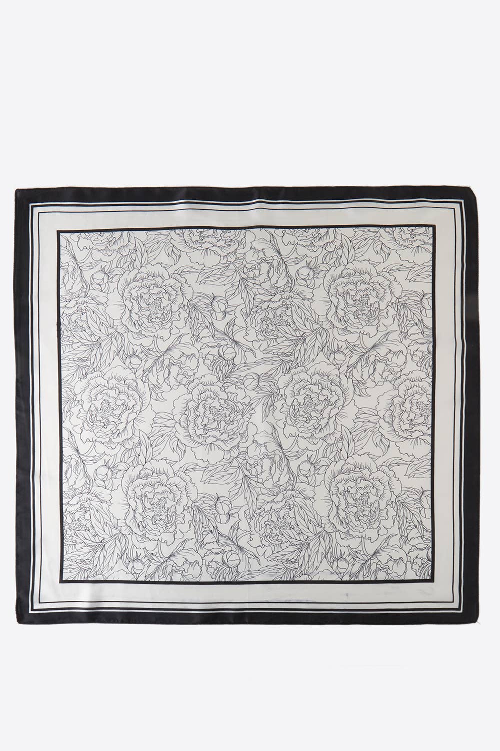 Multi Floral Rose Bandana Scarf