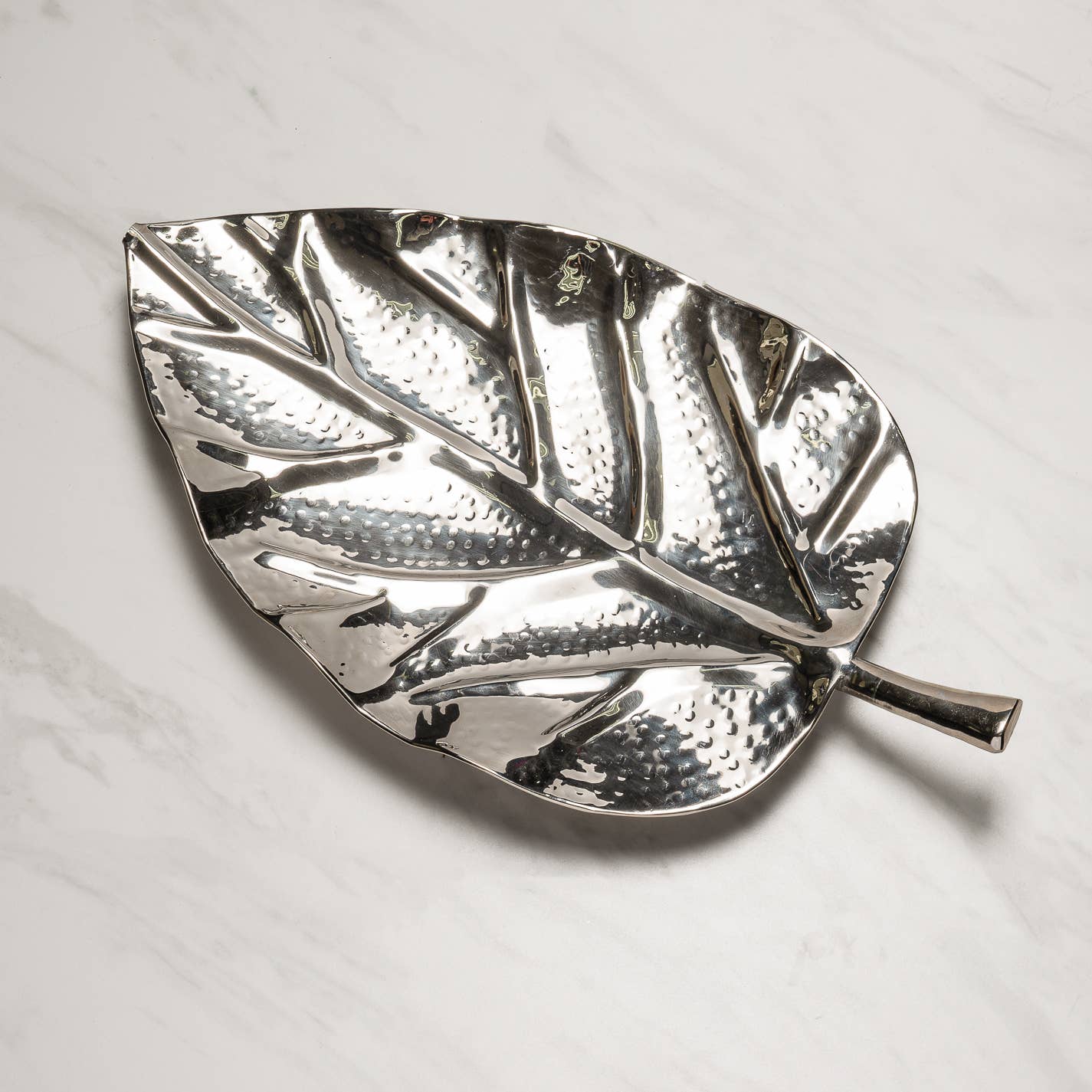 Polished Nickel Leaf Tray