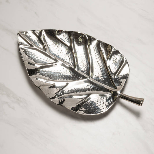 Polished Nickel Leaf Tray