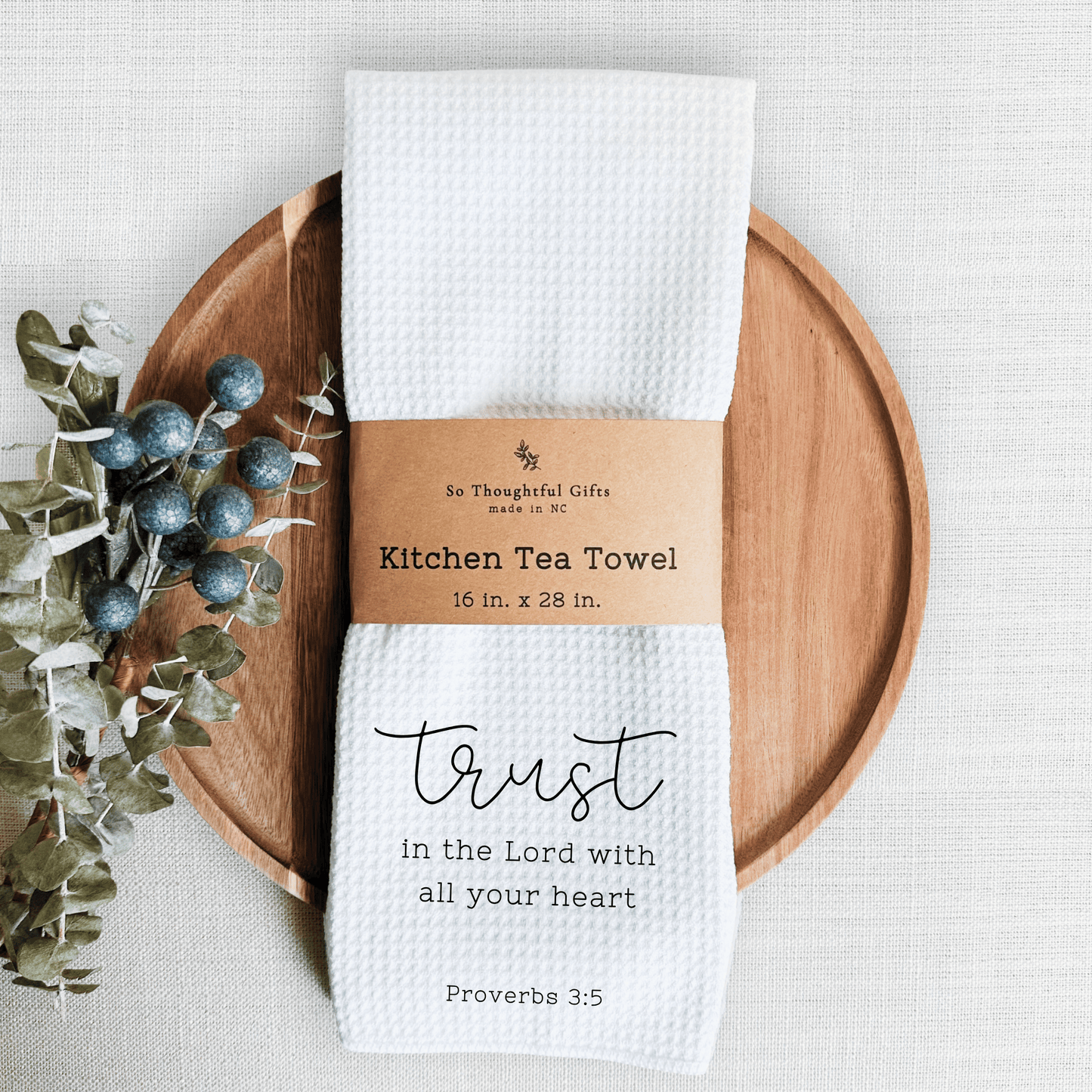 Scripture Dish Towel - Proverbs 3:5 | Kitchen Towel