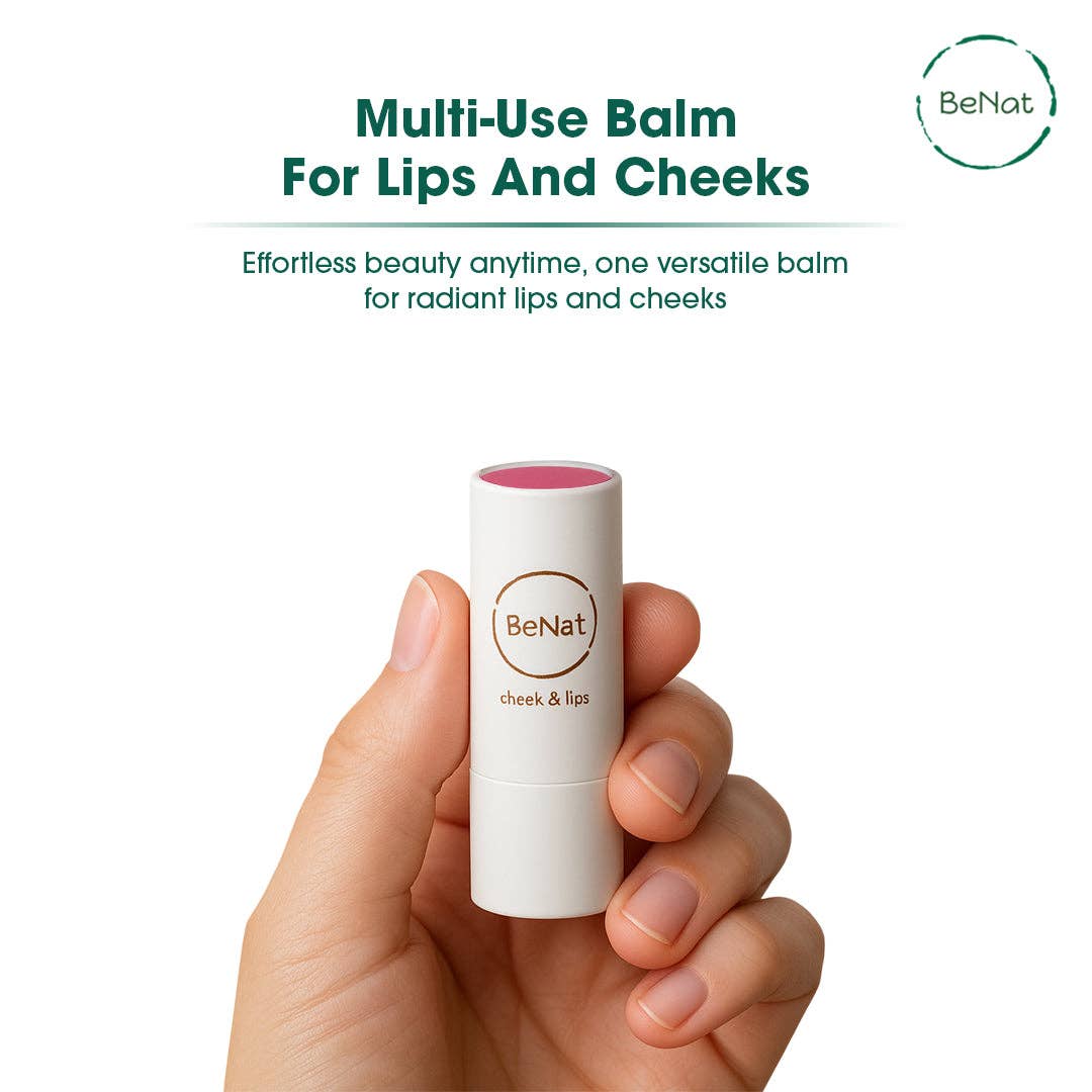 Lip & Cheek Balm. 2 in 1 Natural Bloom Lipstick.