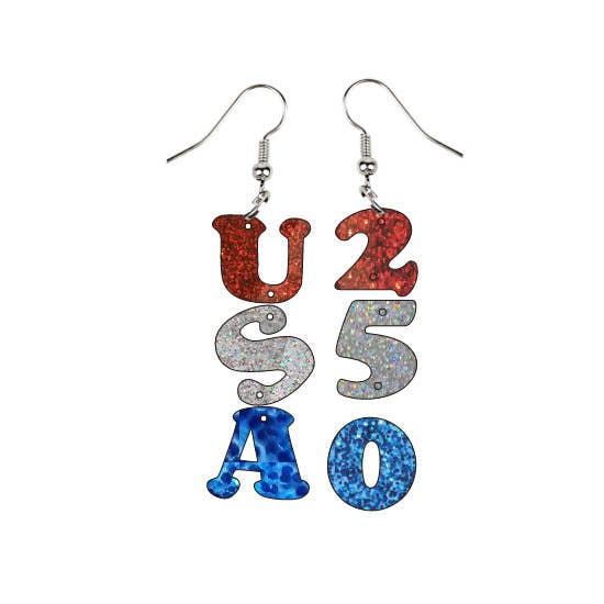 USA 250th Anniversary Acrylic Earrings