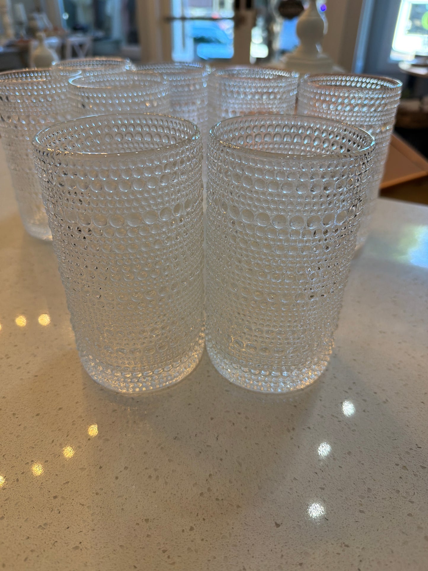 Clear Hob Nail Tall