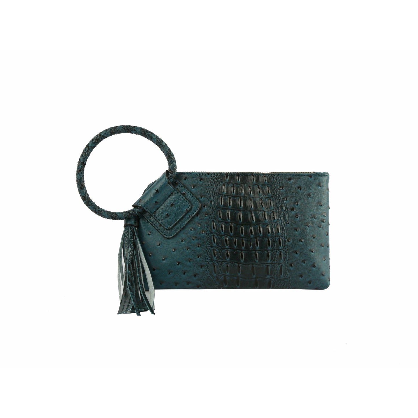 HF  Tassel Accented Embossed Wristlet Clutch  JYV-0374