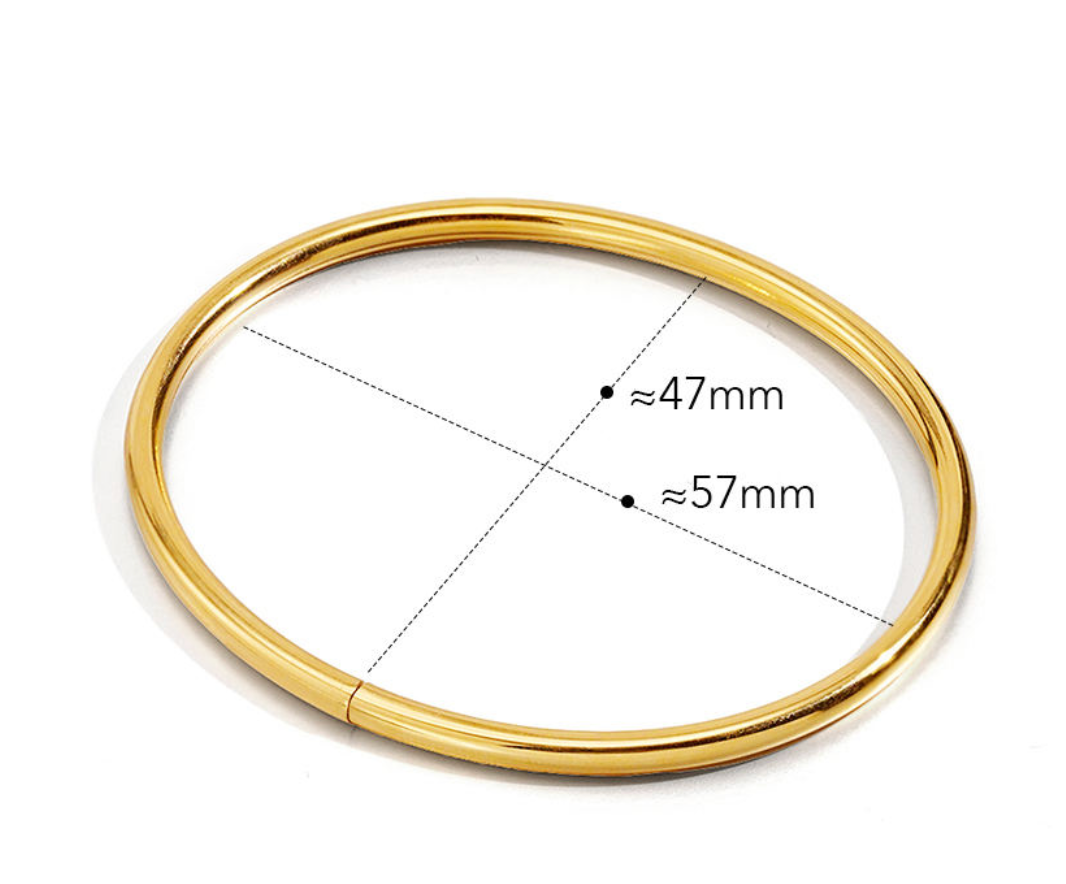 Shaye Bangle -Waterproof PVD- flexible -18K gold or rhodium