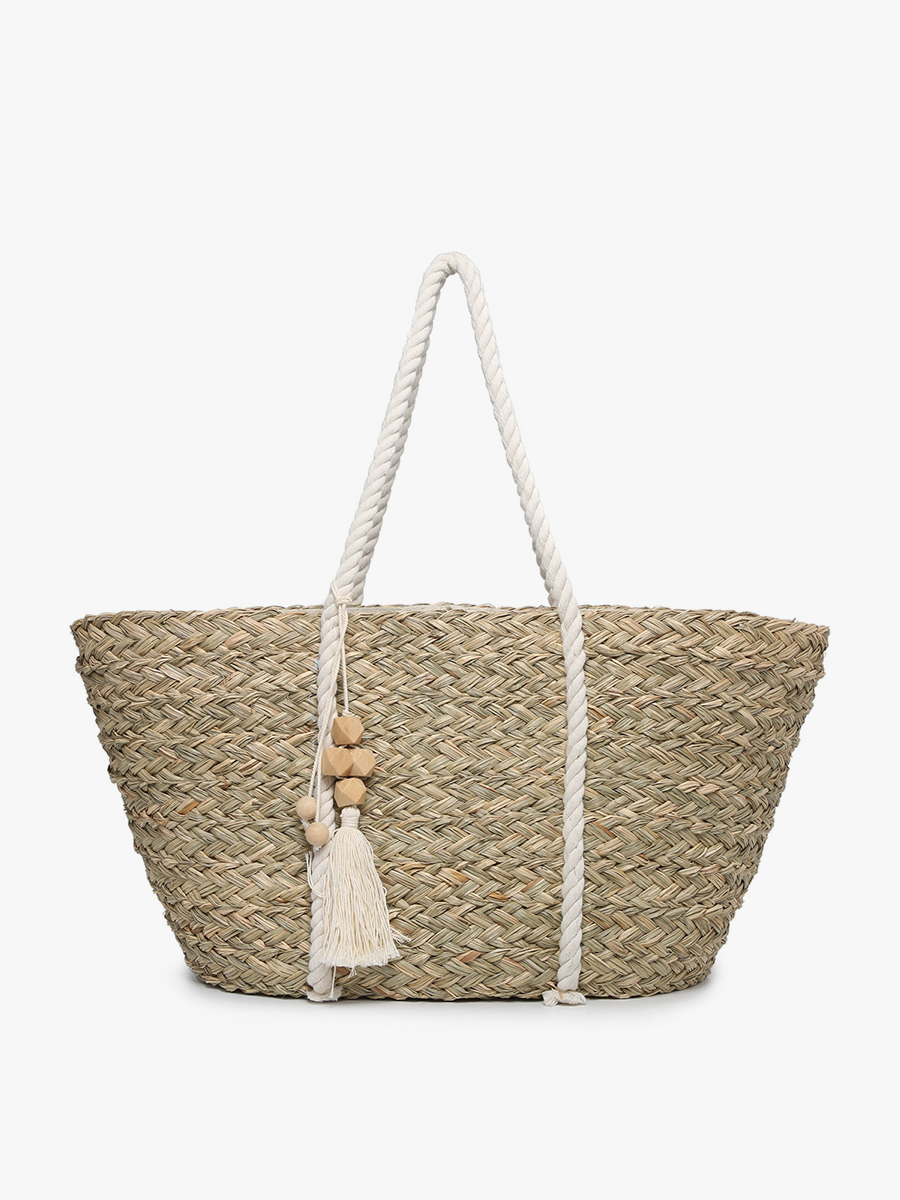 R2099 Tinsley Seagrass Tote w/ Rope Handles