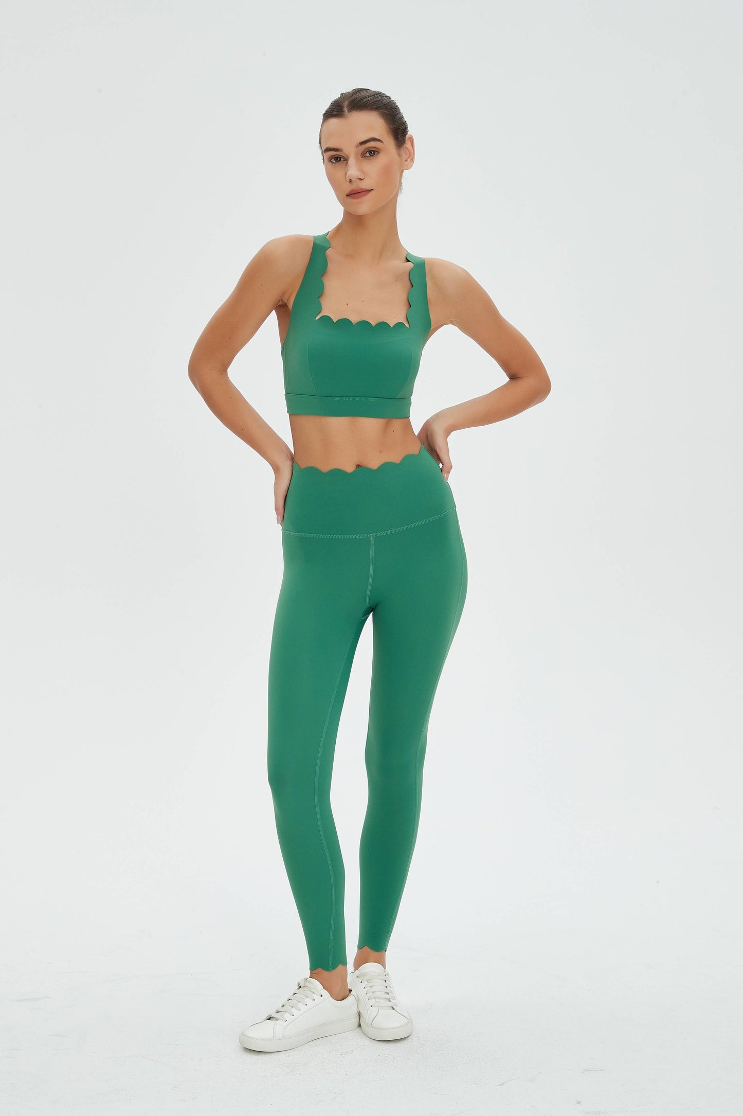Sylvie Lycra® Scallop High Waist Leggings