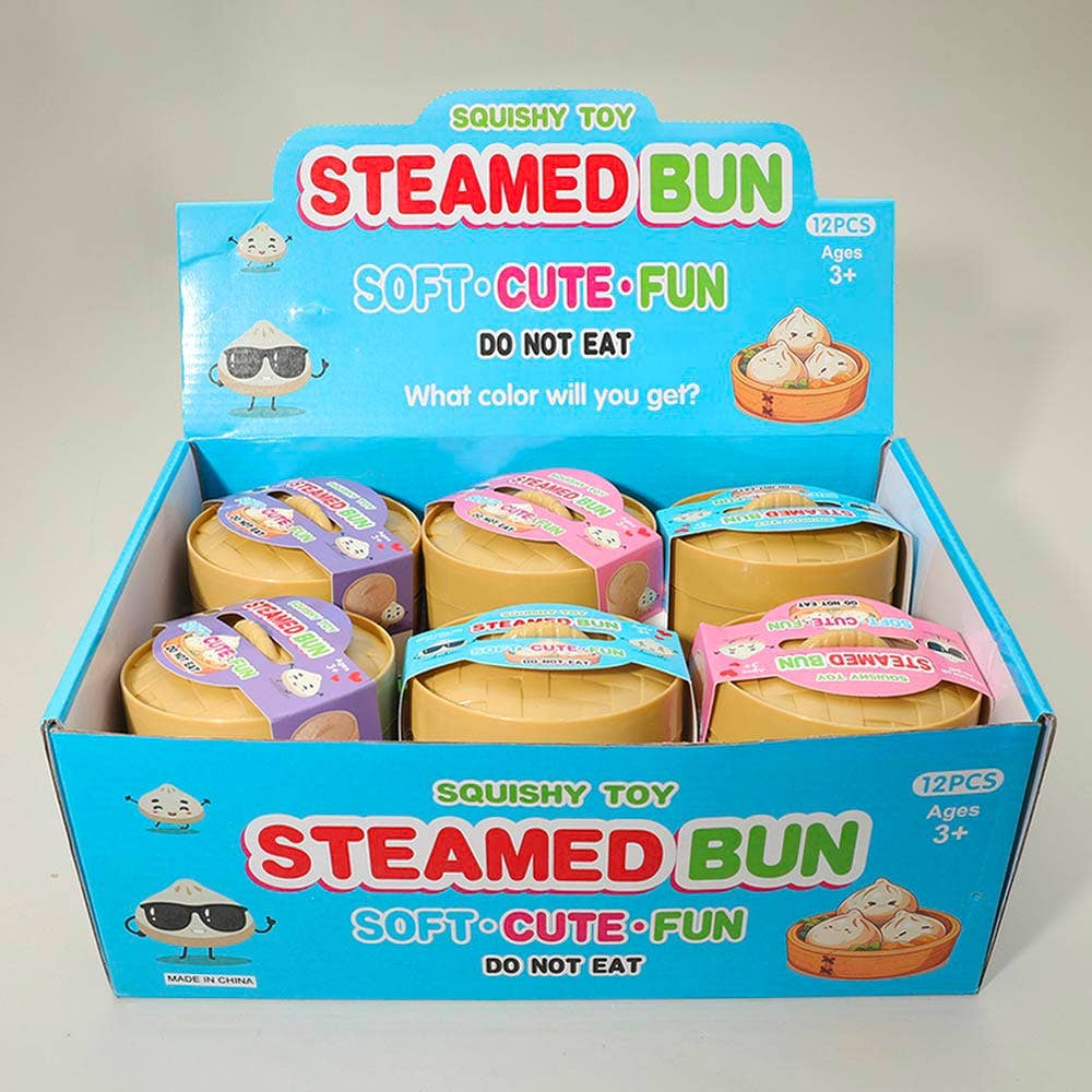12PCS - Light Up Bao Bun Dumpling Squeeze Stress Relief Toy