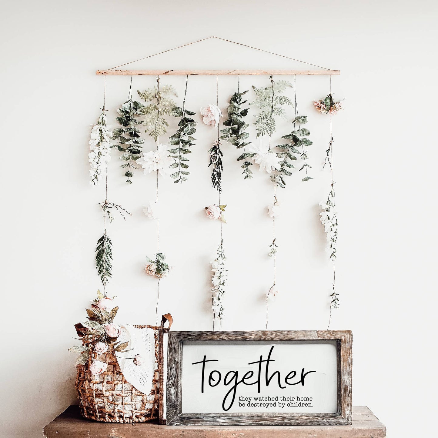 Wooden Sign For Home, Funny Home Decoration Wall + Shelf Art