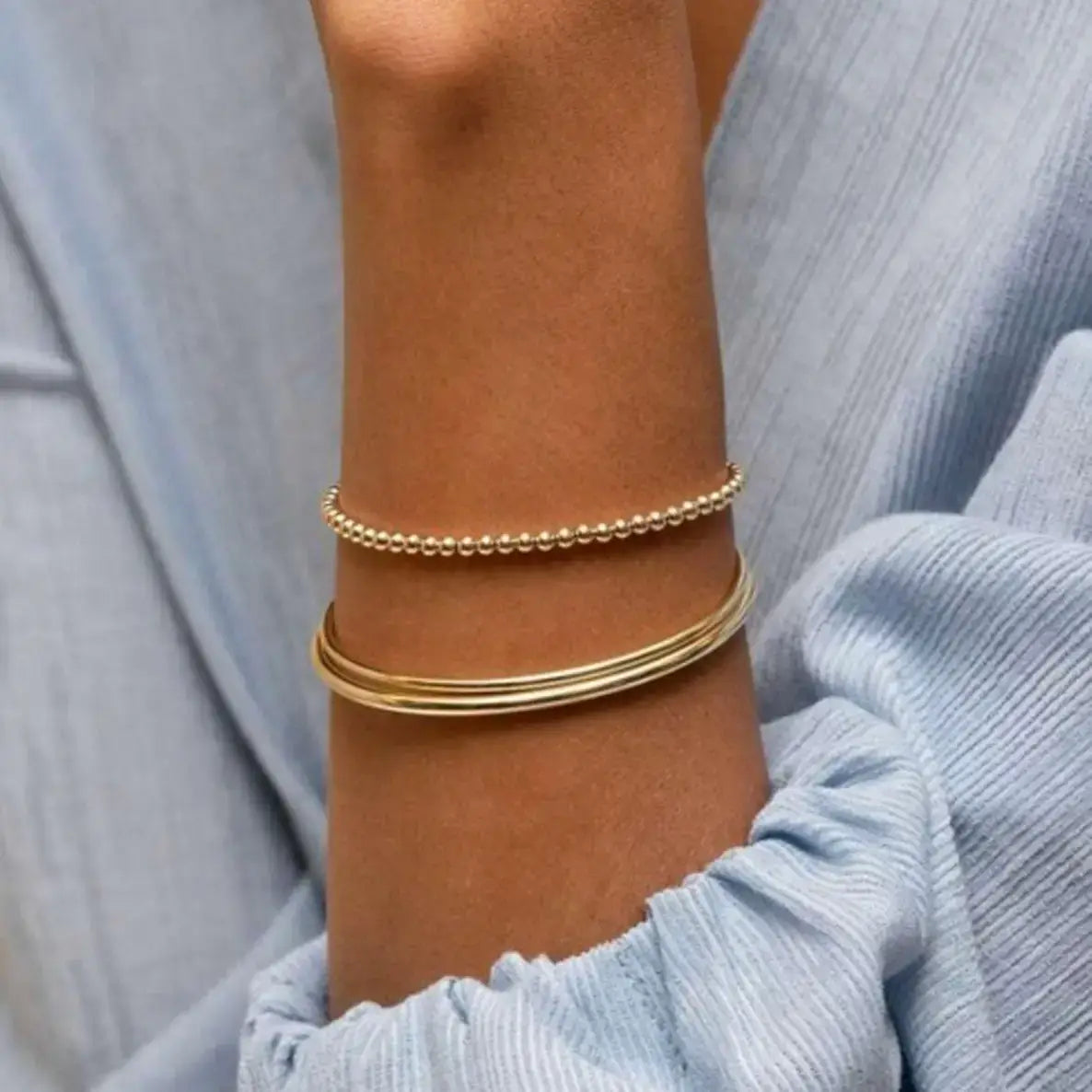 Shaye Bangle -Waterproof PVD- flexible -18K gold or rhodium