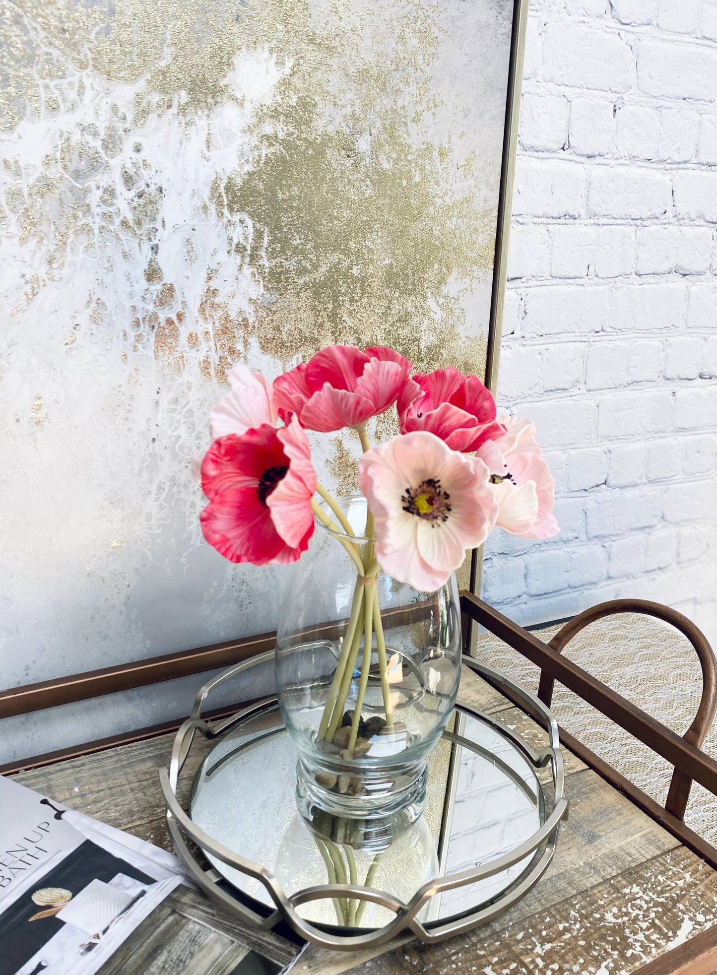 10"-11" Real Touch Poppy-6 stems per bundle