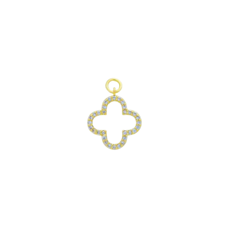 Pave Clover Charm ~ Deep South Originals