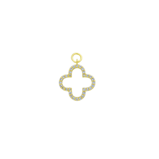 Pave Clover Charm ~ Deep South Originals