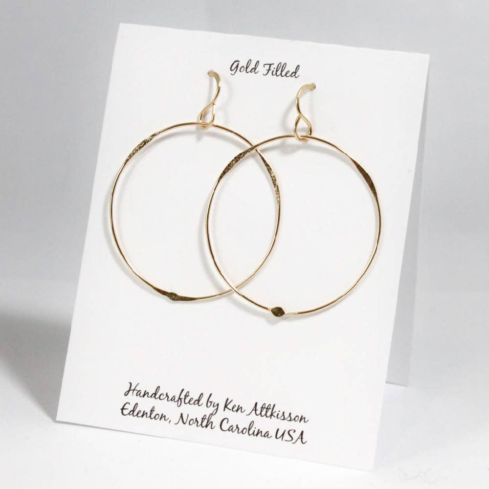 14k Gold Filled Earrings X-Large Circle