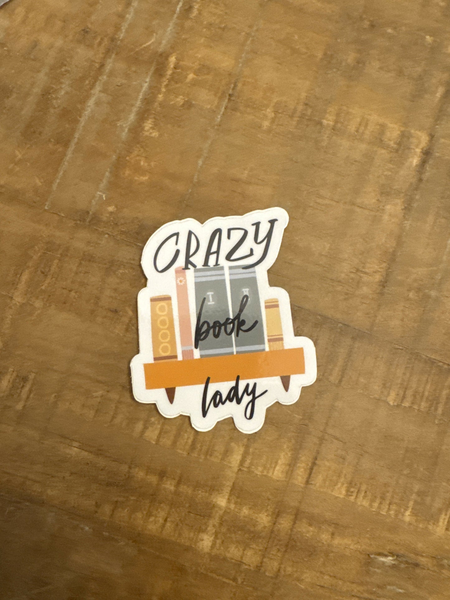 Bookish Crazy Book Lady Sticker