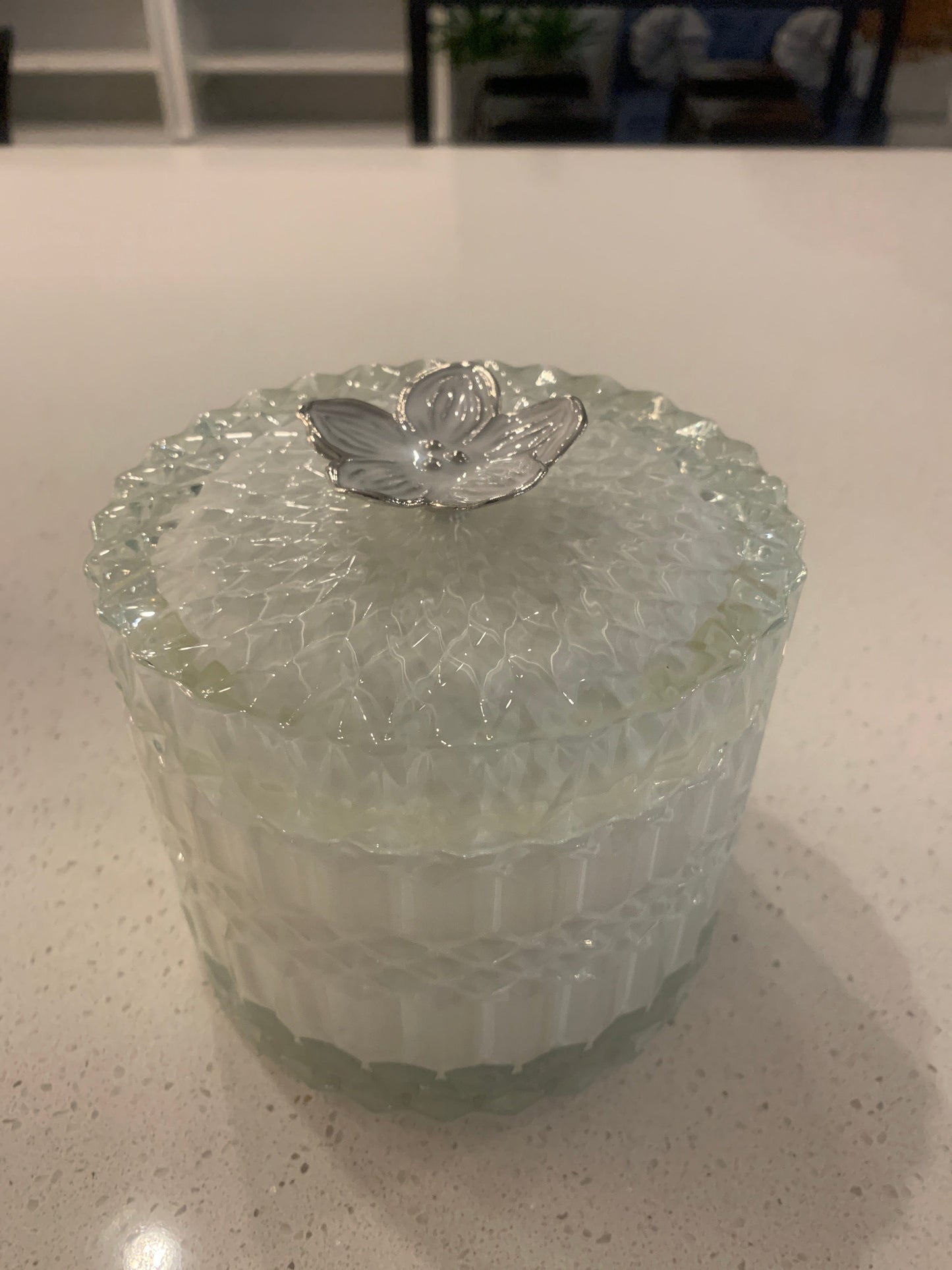 Lotus Flower Candle in Glass Container