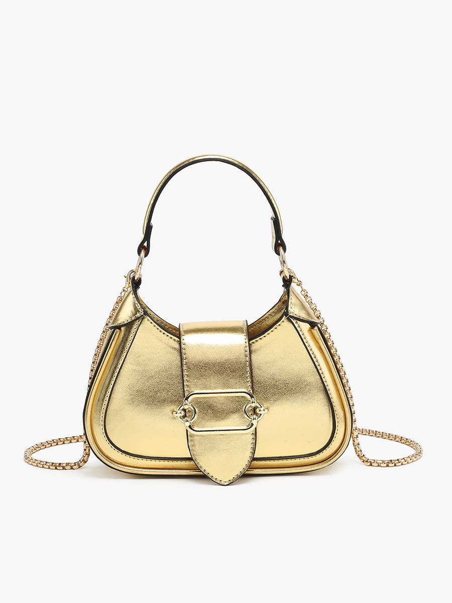 EH2563 Malia Buckle Crossbody/Satchel w/ Chain Strap