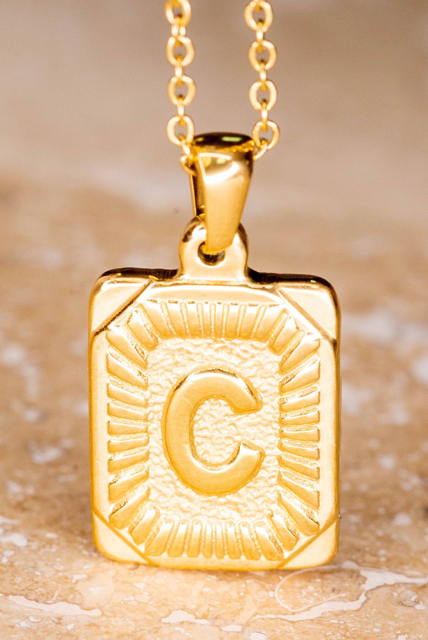 Initial Necklace in Gold
